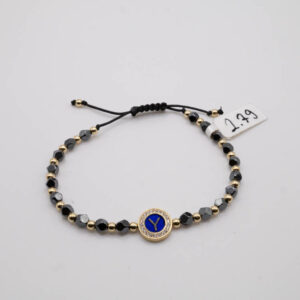 14ct. Gold Shamballa Bracelet, initial "Y"