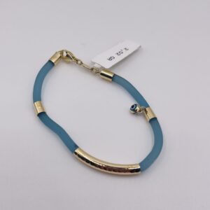 14k gold & silicone boys bracelet
