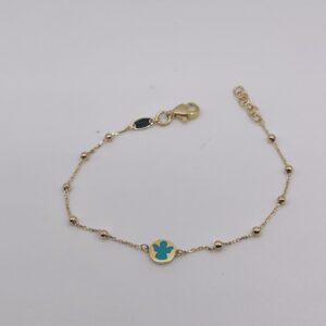 14k gold children's bracelet with angel charm