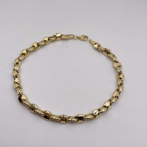14K gold bracelet, sleek modern chain