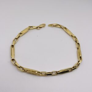 14K gold men's bracelet, GREEK KEY DESIGN