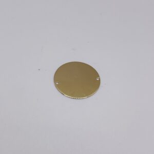 14k Gold Personalised Disc Bracelet with 4 Gold Beads, D 2cm