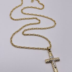 14K Gold Crucifix Pendant