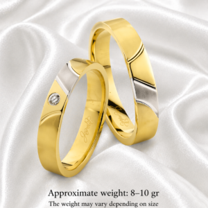 Luxe Contrast Gold Wedding Bands