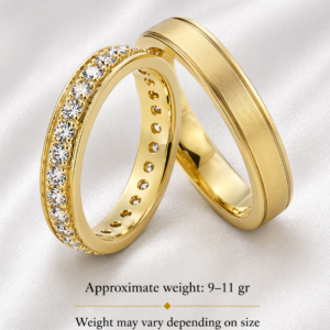 Diamond Elegant Yellow Gold Wedding Bands