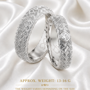 Woven White Gold Wedding Bands