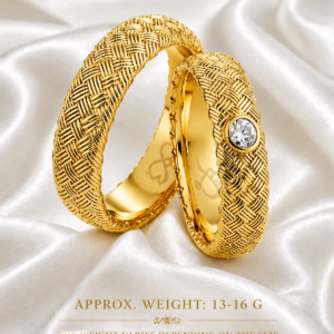 Woven Yellow Gold Wedding Bands