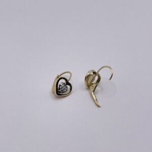 14K Gold Heart Kids Earrings