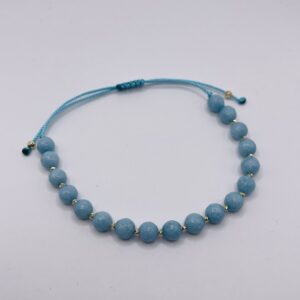 14K Gold , Light Blue Beads