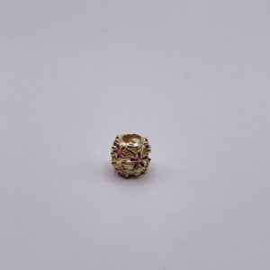 14K Gold Floral Charm