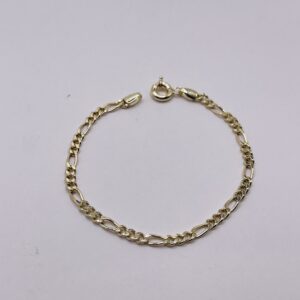 14K Gold Figaro Bracelet for Kids 13.5cm