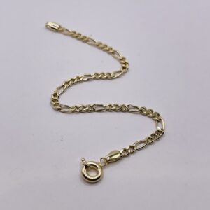 14K Gold Figaro Bracelet for Kids 15.5 cm