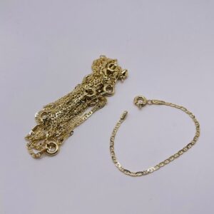 14K Gold Chain Bracelet, Children's Unisex, 15cm